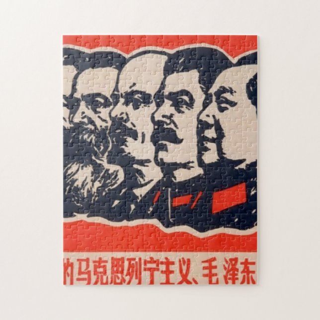 Kommunistledare Propagandas ordförande Mao Stalin Pussel (Vertikal)