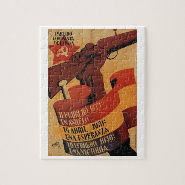 Kommunistparti av den Spain_Propaganda affischen Pussel (Vertikal)