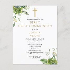 Kommuniunion för första Heligan i Greenery Blommig Vykort