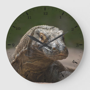 Komodo bildskärmsdrake stor klocka