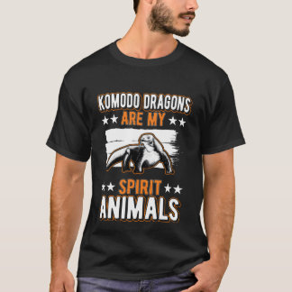 Komodo Dragon Andlig Djur familj T Shirt