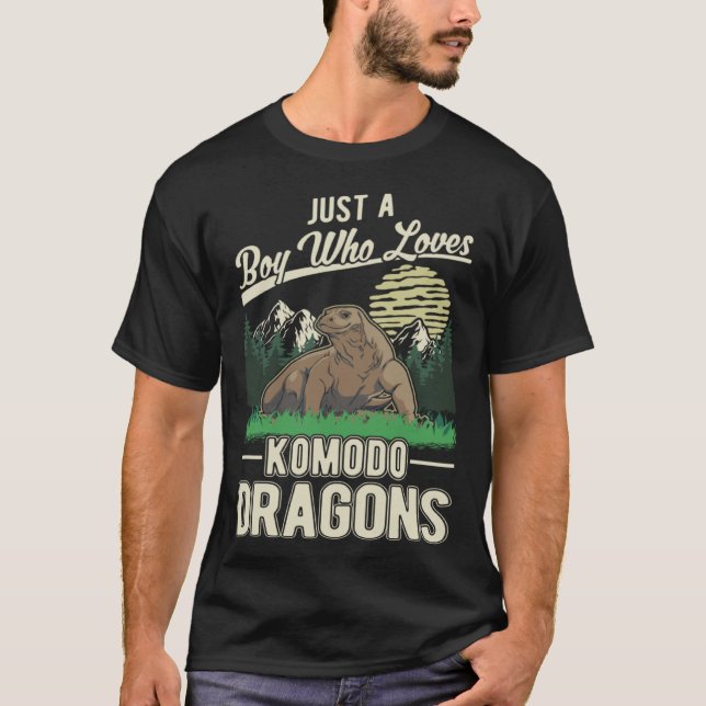 Komodo Dragon Boy Komodo Dragon Monitor Lizard T Shirt (Framsida)