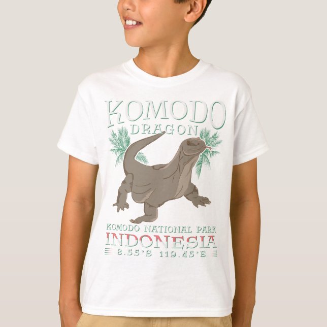 KOMODO DRAGON - DEN STÖRSTA LIZARD. T SHIRT (Framsida)
