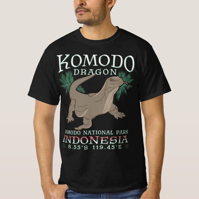KOMODO DRAGON - DEN STÖRSTA LIZARD. T SHIRT (Framsida)