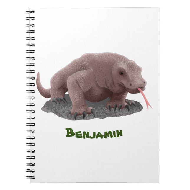 Komodo dragon illustration anteckningsbok (Framsidan)