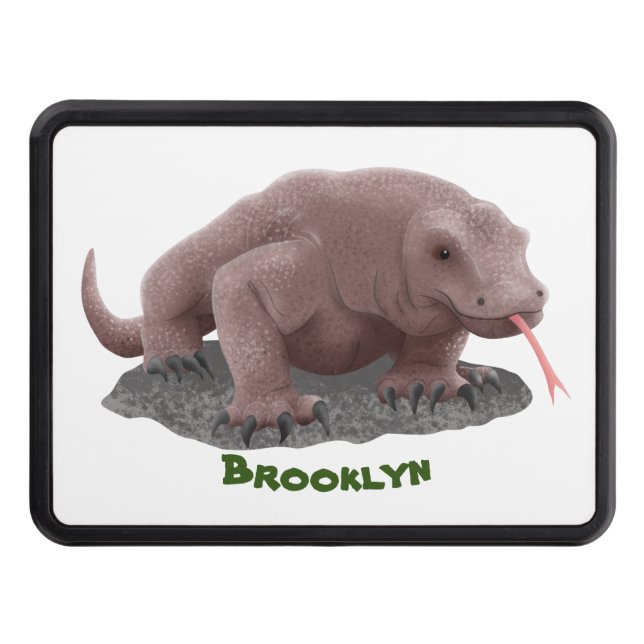 Komodo dragon illustration dragkroksskydd (Framsidan)