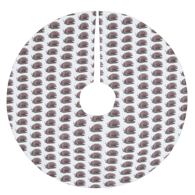 Komodo dragon illustration julgransmatta borstad polyester (Framsidan)