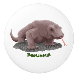 Komodo dragon illustration knopp