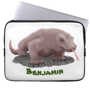 Komodo dragon illustration laptop fodral