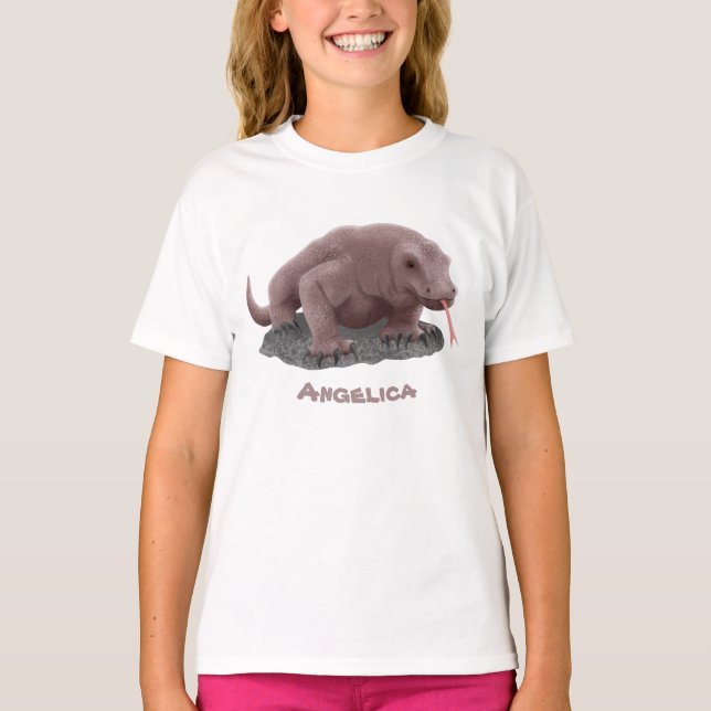 Komodo dragon illustration t shirt (Framsida)