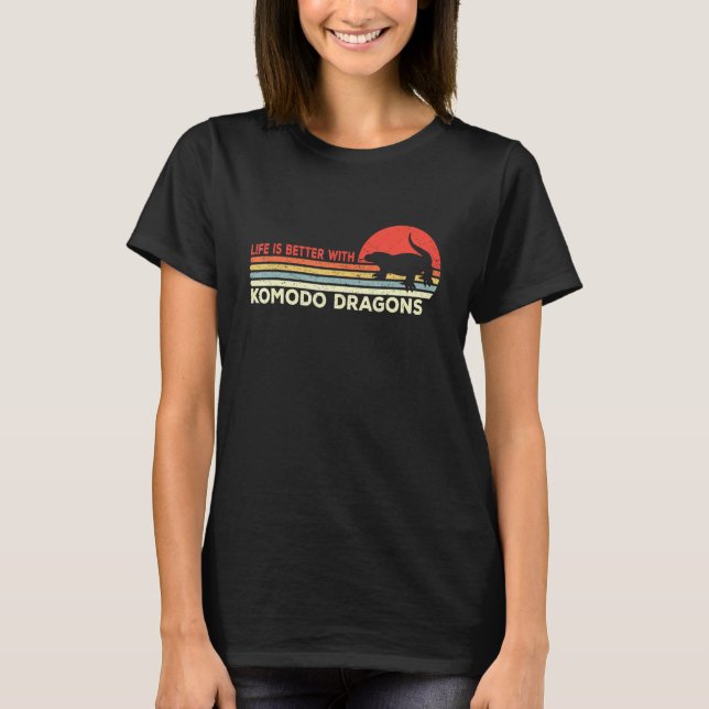 Komodo Dragon - Monitor Lizard T Shirt (Framsida)