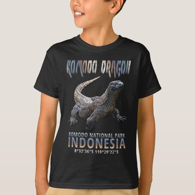 Komodo Dragon - Världens största ödla. T Shirt (Framsida)
