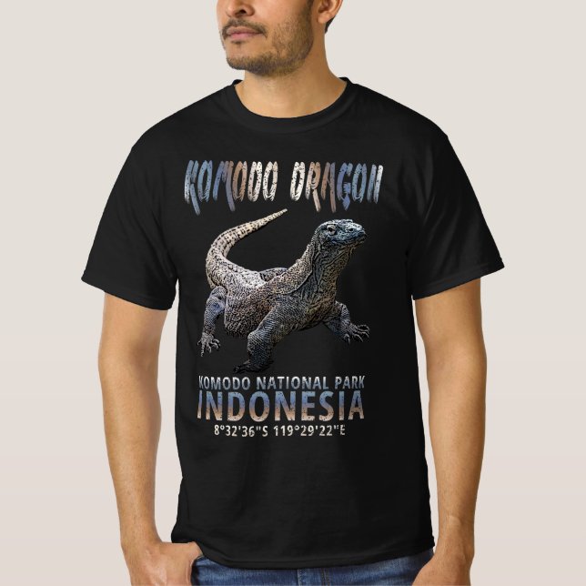 Komodo Dragon - Världens största ödla. T Shirt (Framsida)