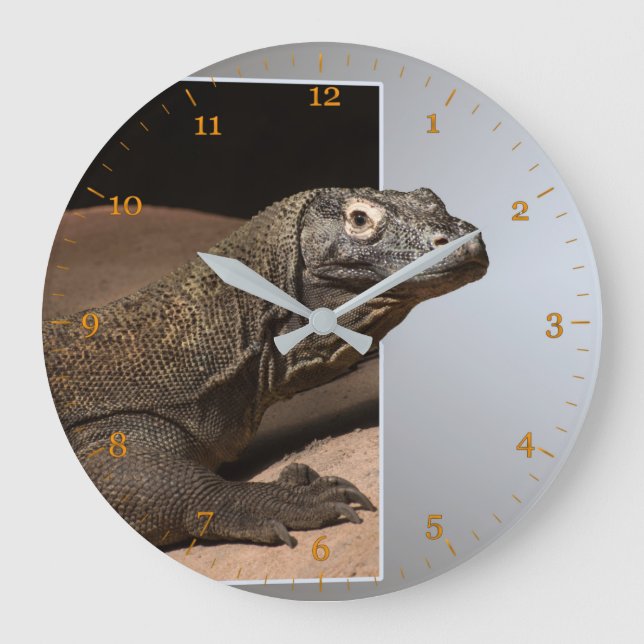 Komodo Island monitordragon ut ur ram Stor Klocka (Framsida)