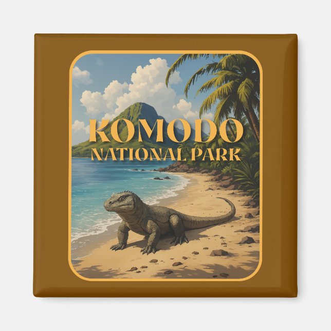 Komodo National Park Indonesia Magnet (Framsidan)