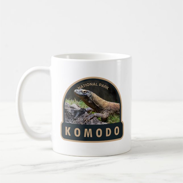Komodo National Park Indonesia Vintage Kaffemugg (Vänster)