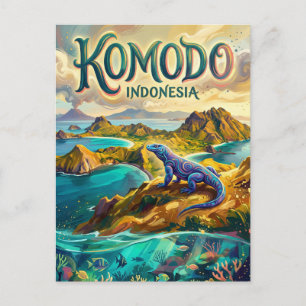 Komodo nationalpark Indonesien Vykort