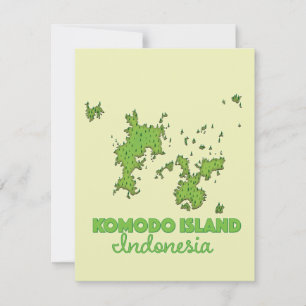 Komodo ö Indonesia Karta