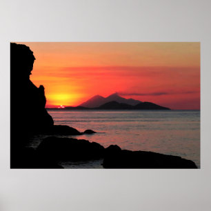 Komodo Sunset Poster