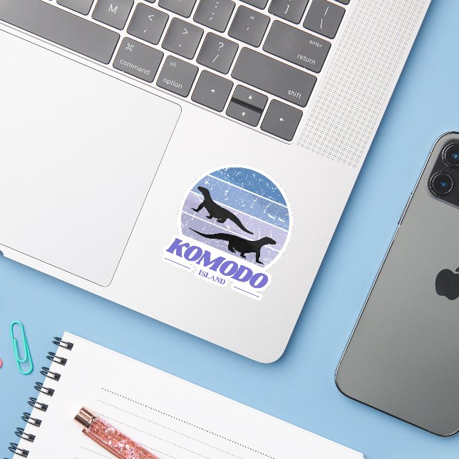 Komodoöns skönhet klistermärken (Laptop med iPhone)