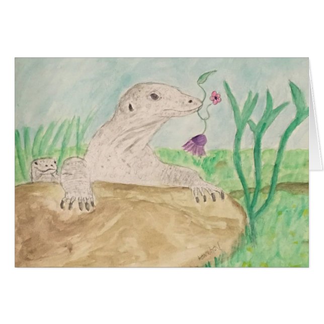 komodos hälsningskort (Framsidan Horizontal)