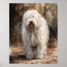 Komondor Hund Art Print Poster