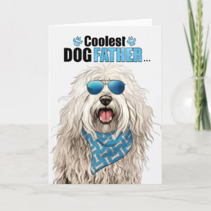 Komondor-hund Coolaste pappa någonsin Fars dag Helgkort
