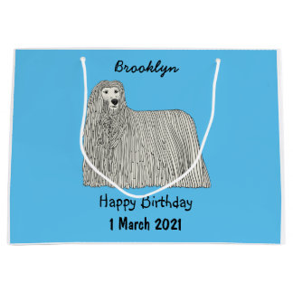 Komondor hund tecknad illustration