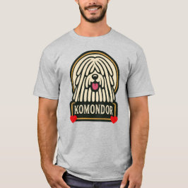 Komondor Hungary Sheepdog Mop Hund med Dread T Shirt