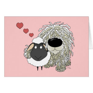 Komondor - jag älskar tackan! hälsningskort