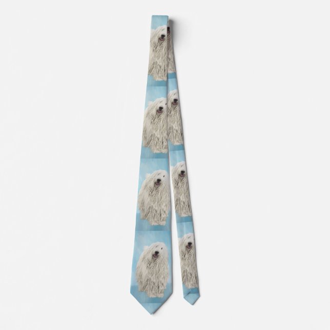 Komondor-målning - Cute Original Hund Art Slips (Framsida)
