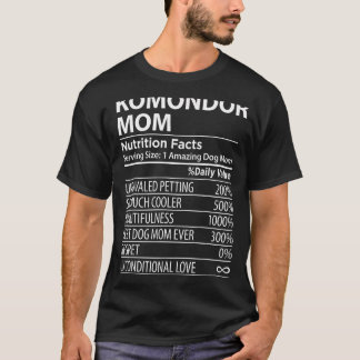 Komondor Mamma Nutrition Facts Komondor Hundägare T Shirt