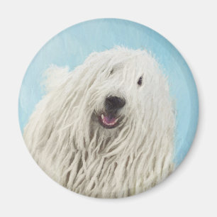 Komondor Painting - Cute Original Hund Art Magnet