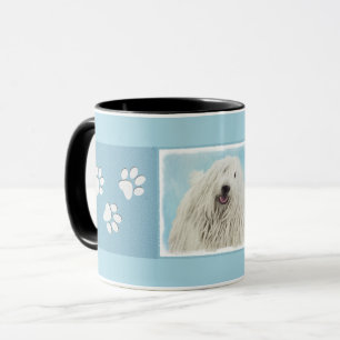 Komondor Painting - Cute Original Hund Art Mugg
