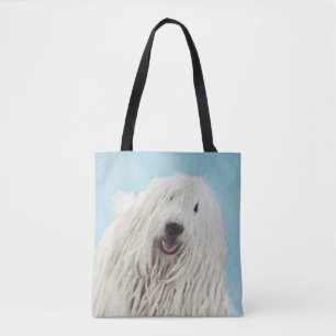 Komondor Painting - Cute Original Hund Art Tygkasse