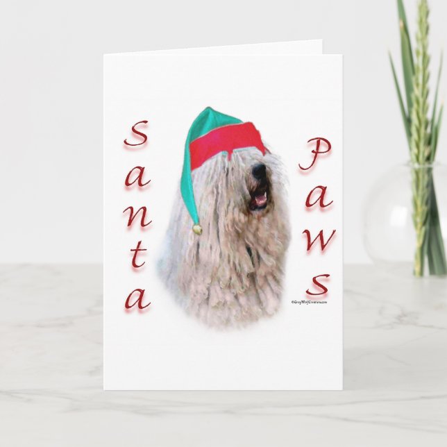 Komondor Santa Tassar Helgkort (Framsida)