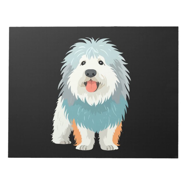 Komondor Vector Art med Vibrant Färg Anteckningsblock (Framsida)