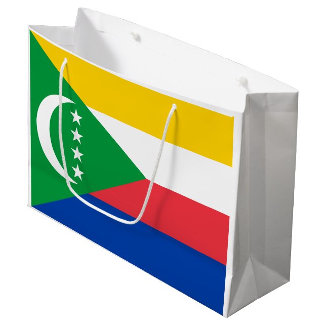 Komorerna Flagga (Framsidan Vinklad)