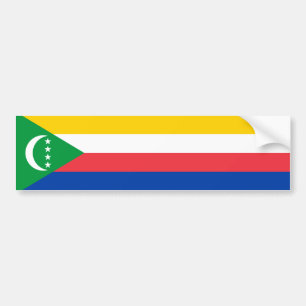 Komorerna Flagga Bildekal
