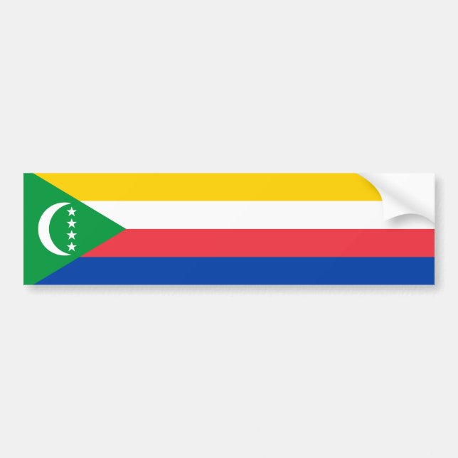 Komorerna Flagga Bildekal (Framsidan)