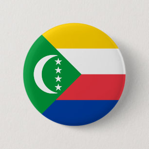 Komorerna Flagga Knapp