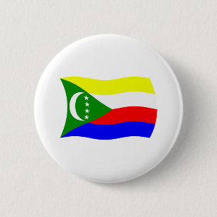Komorerna Flagga Knapp