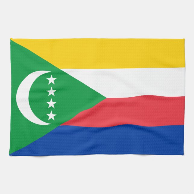 Komorerna Flagga Kökshandduk (Horisontell)