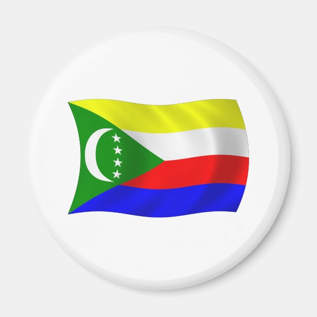 Komorerna Flagga Magnet (Framsidan)