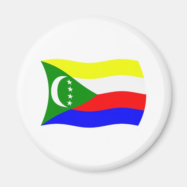 Komorerna Flagga Magnet (Framsidan)