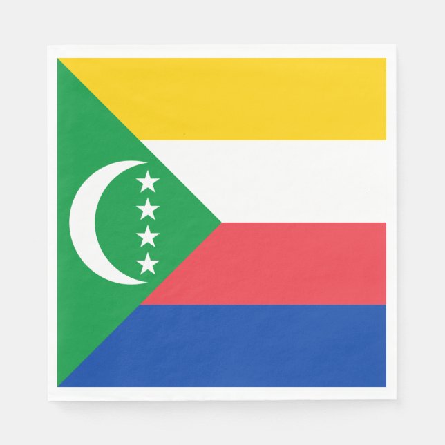 Komorerna Flagga Pappersservett (Framsidan)