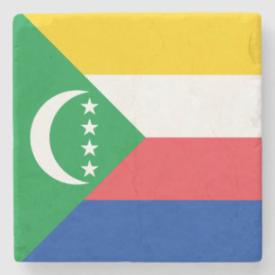 Komorerna Flagga Stenunderlägg