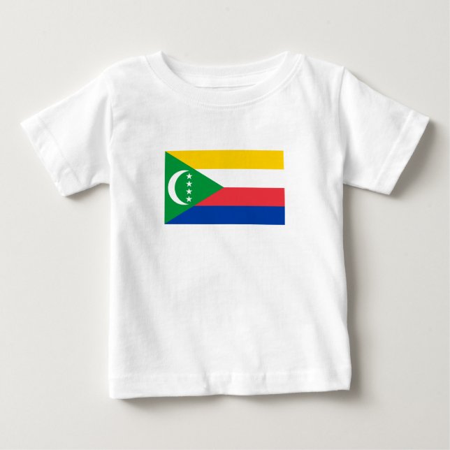 Komorerna Flagga T Shirt (Framsida)