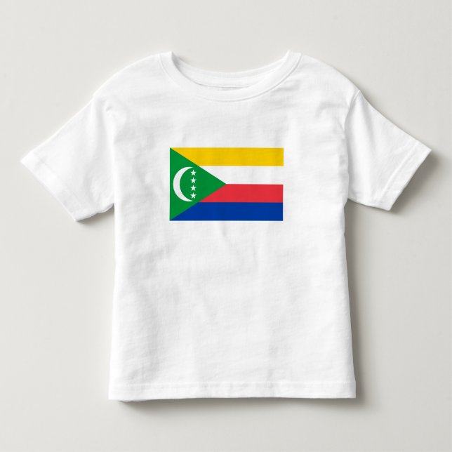 Komorerna Flagga T Shirt (Framsida)