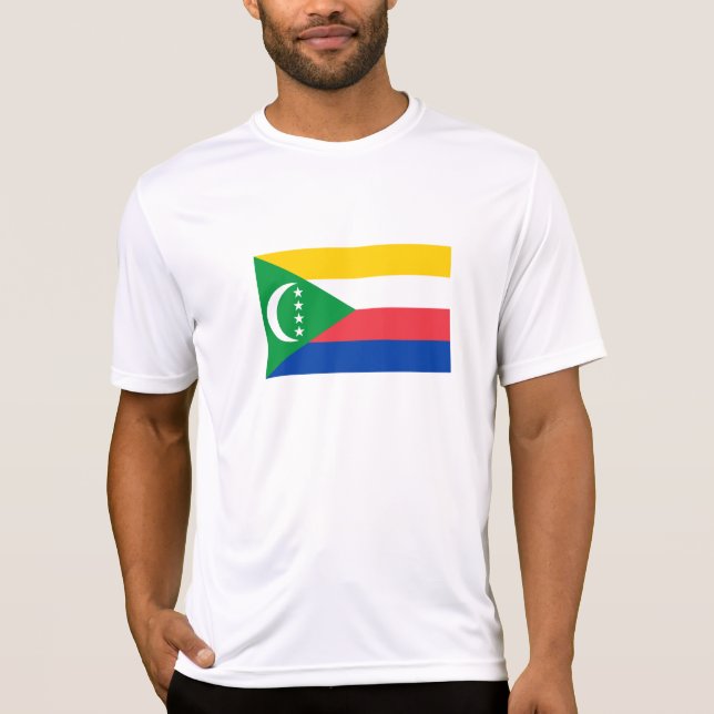 Komorerna Flagga T Shirt (Framsida)